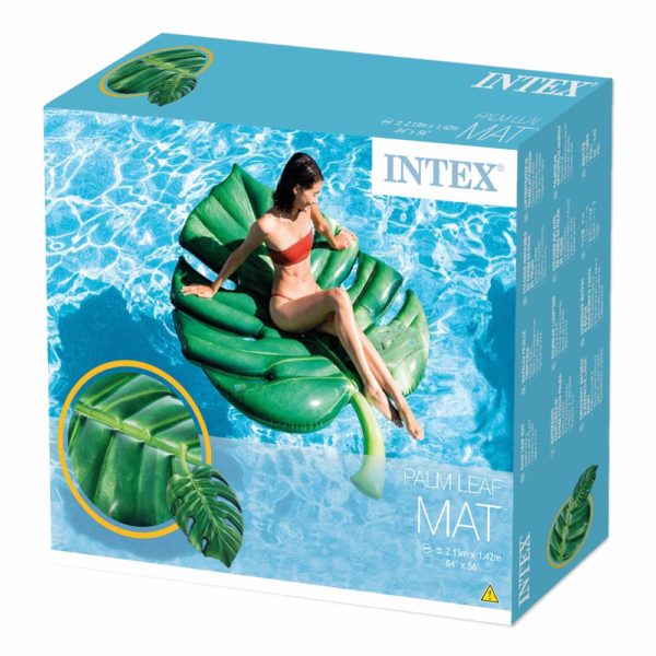 MATERASSINO FOGLIA GONFIABILE ISOLA GALLEGGIANTE MATERASSO MARE PISCINA INTEX - immagine 6