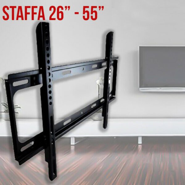 SUPPORTO STAFFA PARETE TV LCD PLASMA DA 26" A 55" POLLICI VESA 110LBS 50 KG