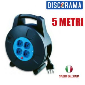 AVVOLGICAVO PROLUNGA CORRENTE ELETTRICA 220W L 5 METRI 4 PRESA SCHUKO