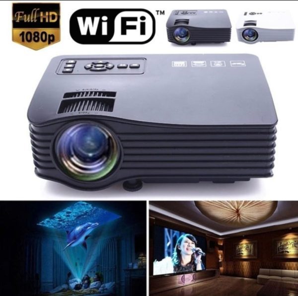 PROIETTORE LED WIFI FULL HD 1200 LUMEN MIRACAST DLNA AIRPLAY HDMI USB VGA TV - immagine 2