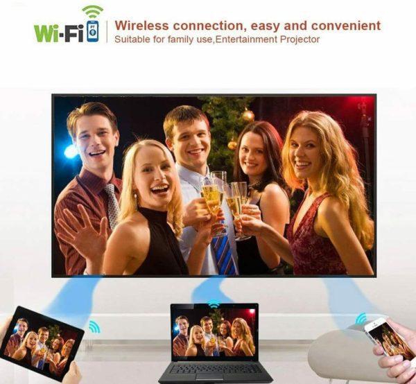 PROIETTORE LED WIFI FULL HD 1200 LUMEN MIRACAST DLNA AIRPLAY HDMI USB VGA TV - immagine 10
