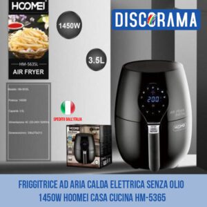 FRIGGITRICE AD ARIA CALDA ELETTRICA SENZA OLIO 1450W HOOMEI CASA CUCINA HM-5365: