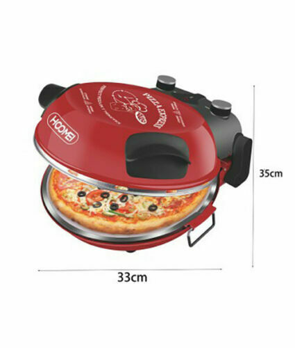 Express Pizza Maker Di Tutto Per Tutti® Forno Automatico Per Pizza 400°C Regolabile Potenza 1200W Piatto in Pietra Refrattaria 31 Cm 2 Palette Per Pizza In Dotazione HM-5375 