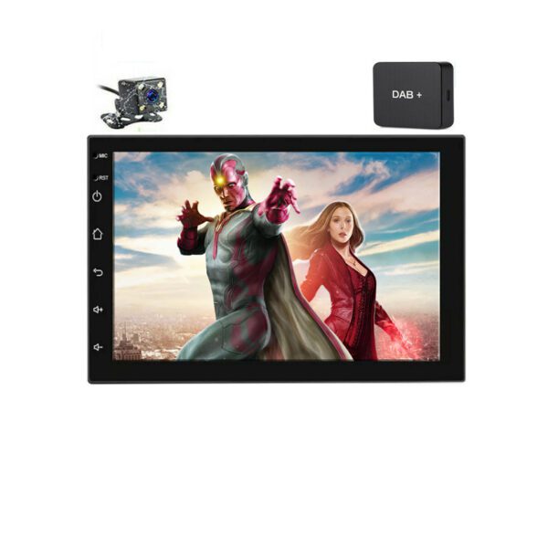 AUTORADIO 7" POLLICI ANDROID 10 2DIN 2GB RAM 16GB STEREO AUTO DAB BLUETOOTH WIFI - immagine 6
