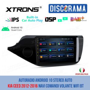 AUTORADIO ANDROID 10 STEREO AUTO KIA CEED 2012-2016 NAVI COMANDI VOLANTE WIFI BT