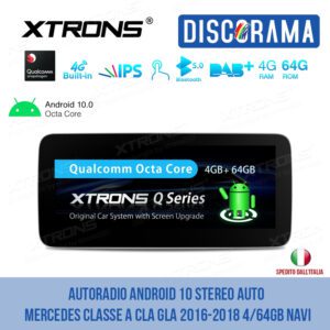 AUTORADIO ANDROID 10 STEREO AUTO MERCEDES CLASSE A CLA GLA 2016-2018 4/64GB NAVI