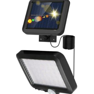 FARO 30 W CON PANNELLO RICARICA SOLARE SENSORE DI MOVIMENTO FARETTO LED ESTERNO